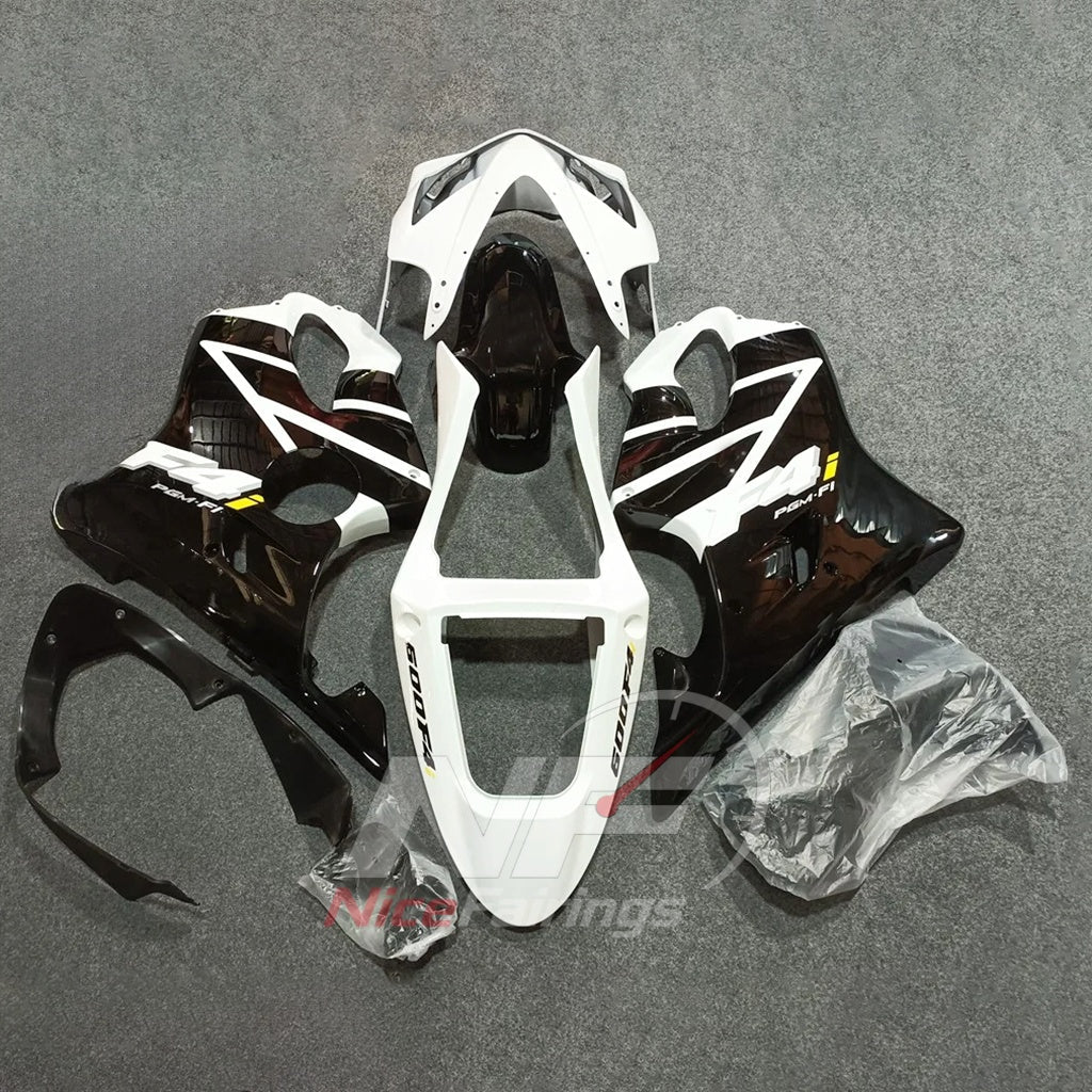 Sportbike Fairing Kit Fits 2001-2003 HONDA CBR600 F4i - ABS Plastic - White Black Contrast | NiceFairings - main product image