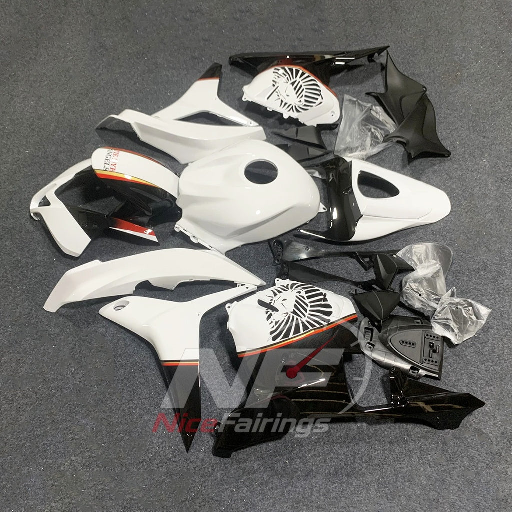 Custom-Painted White Motorcycle Bodywork Kit Fits 2009-2012 HONDA CBR600RR F5 | NiceFairings - side angle image