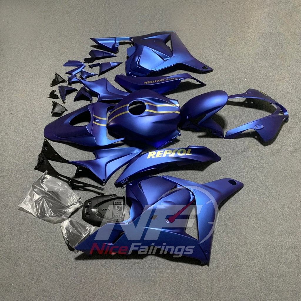 Custom-Painted Blue Cowling Panel Set Fits HONDA CBR600RR F5 2009-2012 | NiceFairings - side angle image