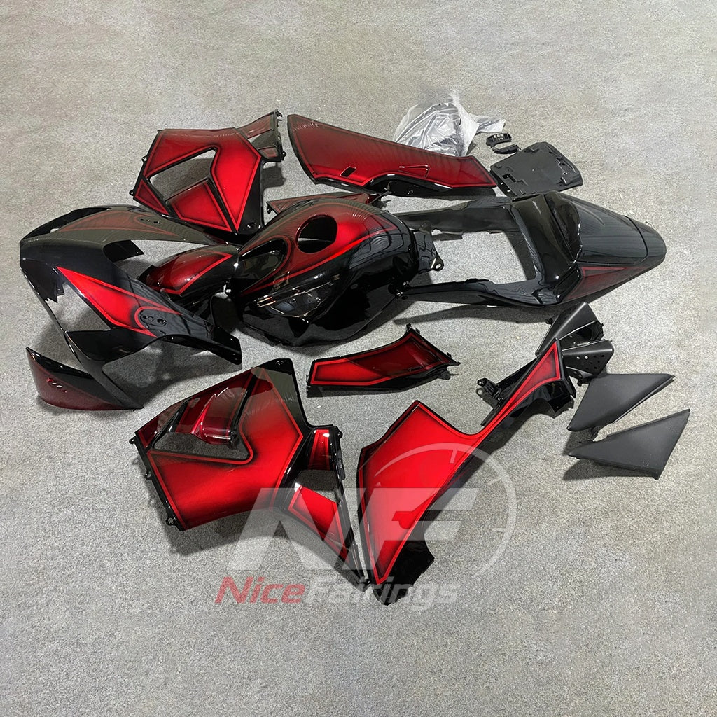 Custom-Painted Red Injection-Molded Bodywork Set Fits 2003-2004 HONDA CBR600RR F5 | NiceFairings - side angle image