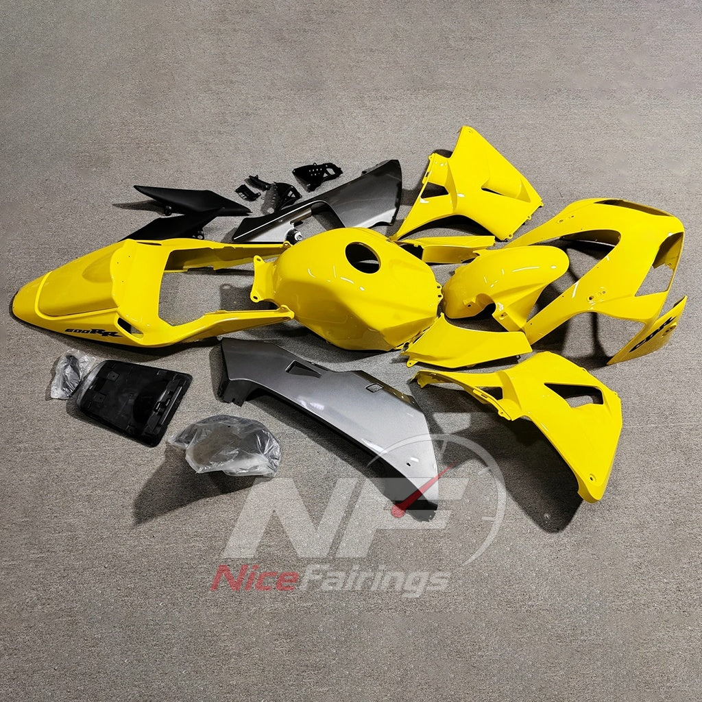 Replacement Yellow ABS Plastic Cowling Kit Fits 2003-2004 HONDA CBR600RR F5 | NiceFairings - side angle image