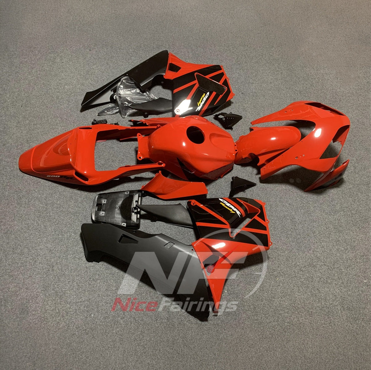 Painted Orange ABS Body Panel Kit Fits 2003-2004 HONDA CBR600RR F5 | NiceFairings - side angle image