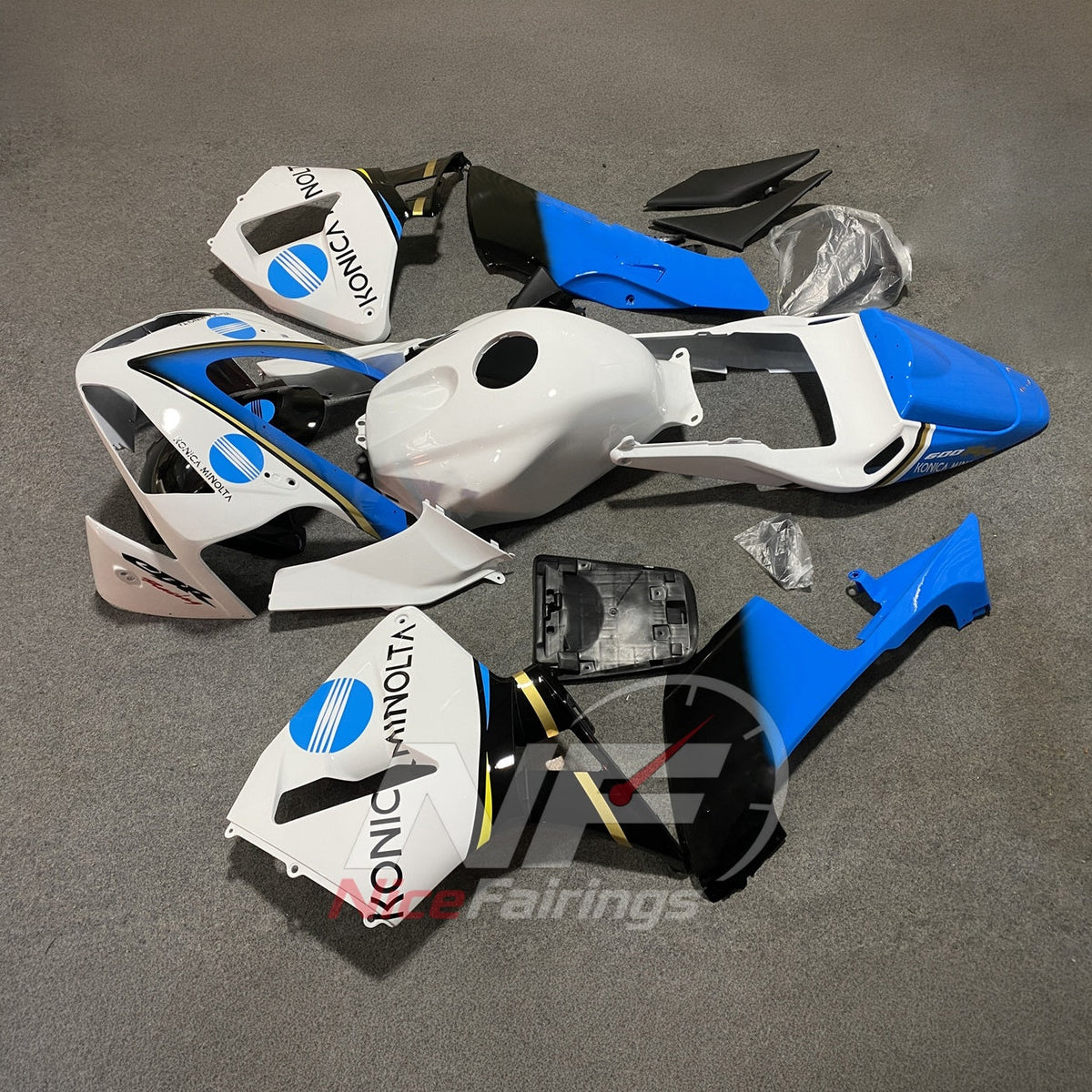 Motorcycle Fairing Kit Fits HONDA CBR600RR F5 2003-2004 | NiceFairings - front angle image