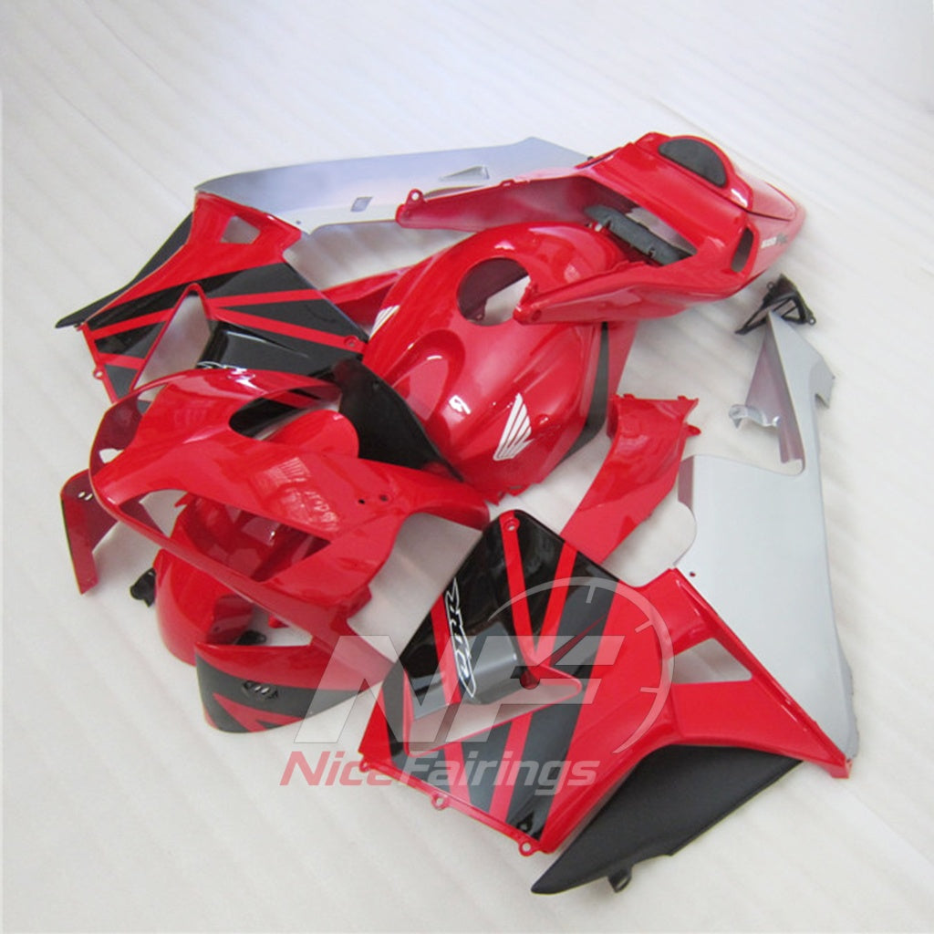 Red ABS Cowling Panels Compatible with 2003-2004 HONDA CBR600RR F5 | NiceFairings - side angle image