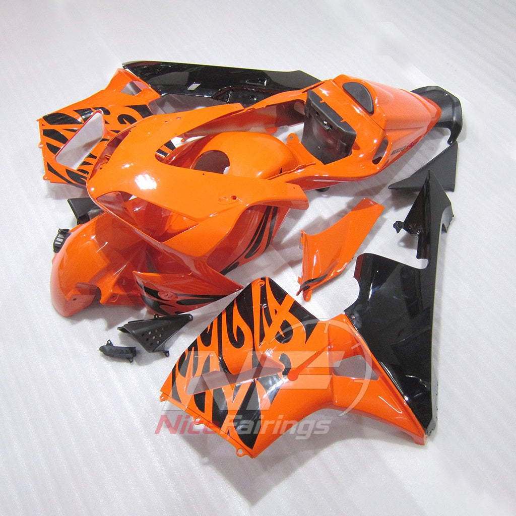 Aftermarket Orange ABS Plastic Fairing Kit Fits HONDA CBR600RR F5 2003-2004 | NiceFairings - side angle image