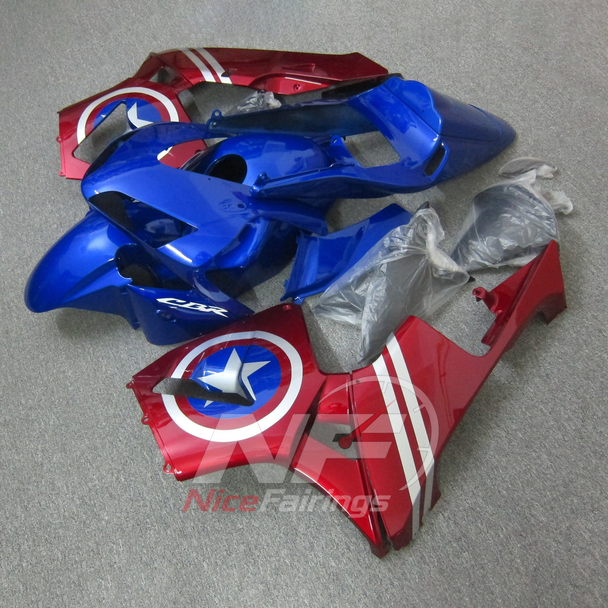 Replacement ABS Injection Fairing Kit Fits 2003-2004 HONDA CBR600RR F5 | NiceFairings - side angle image