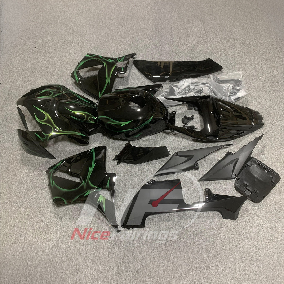 Replacement Motorcycle Cowling Kit Compatible with Honda CBR600RR F5 2005-2006 | NiceFairings - side angle image