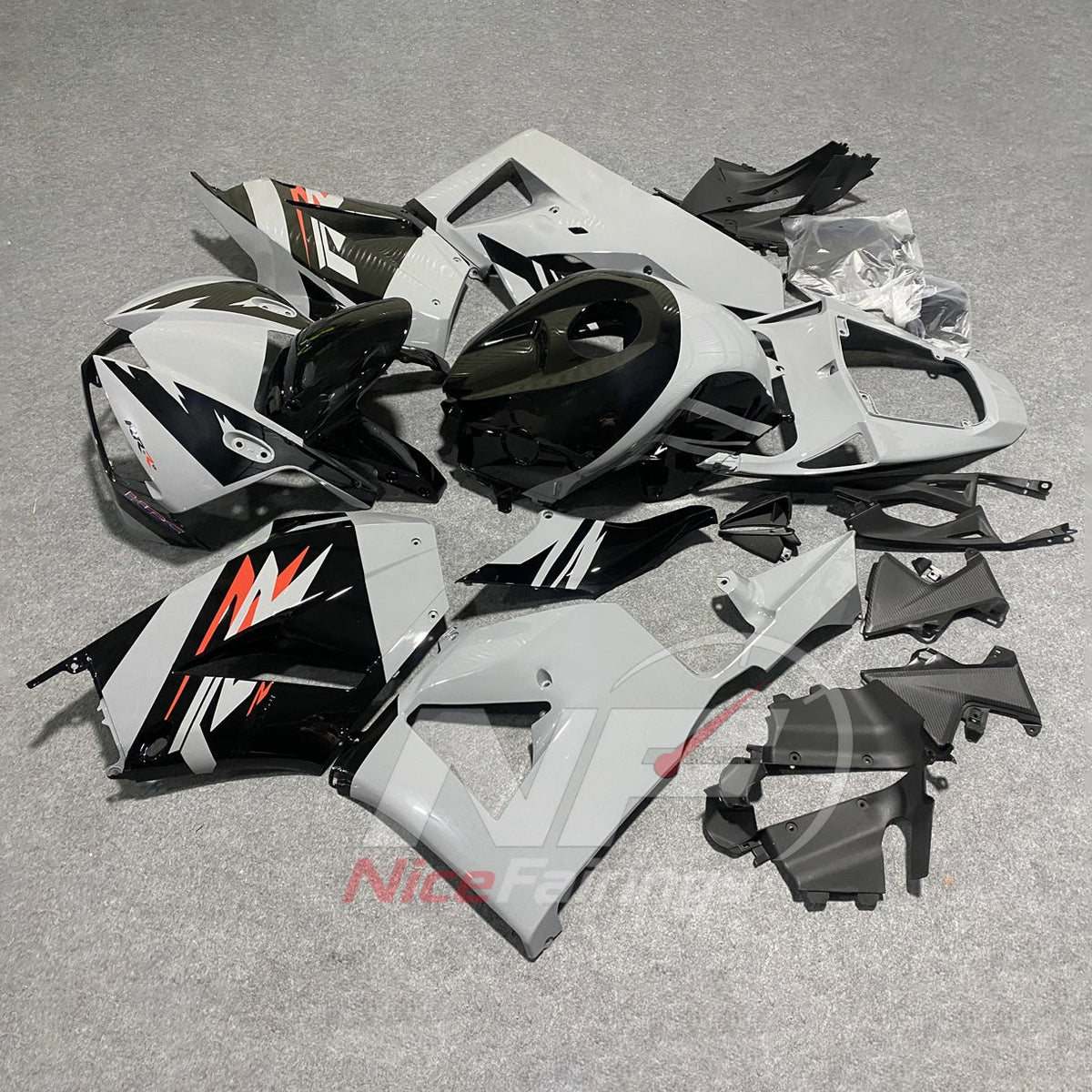 Aftermarket White Replacement Body Panels Compatible with 2013-2026 HONDA CBR600RR F5 | NiceFairings - front angle image