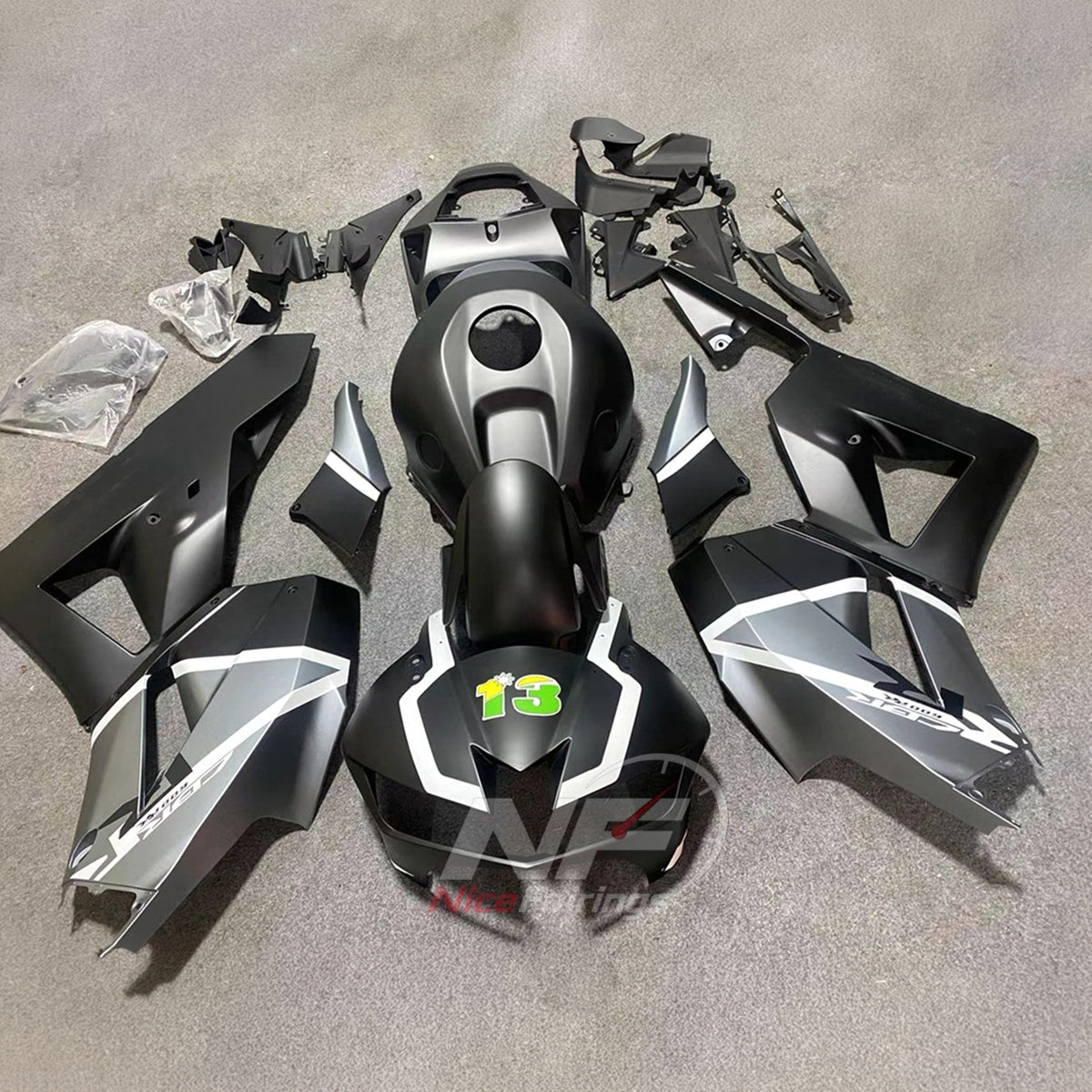 Gray ABS Cowling Panels Compatible with 2013-2026 HONDA CBR600RR F5 | NiceFairings - main product image