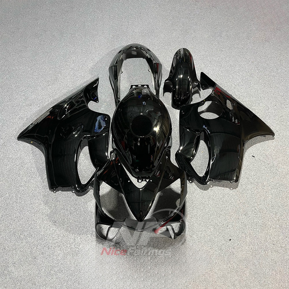 Motorcycle Fairing Kit Fits 2004-2007 HONDA CBR600 F4i - ABS Plastic - Blue Orange | NiceFairings - paint design NO.7 option image