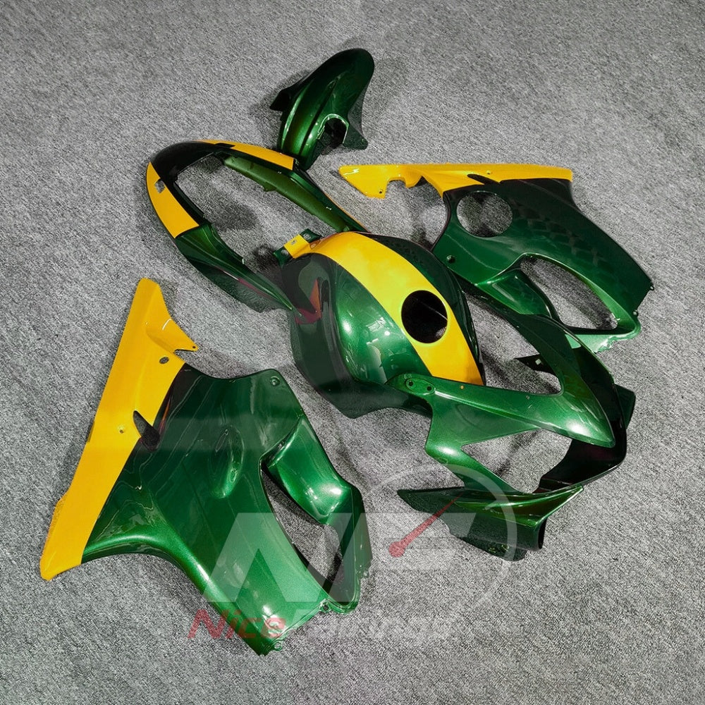 Fairings Kit Fits 2004-2007 HONDA CBR600 F4i - ABS Plastic - Green Yellow | NiceFairings - side angle image