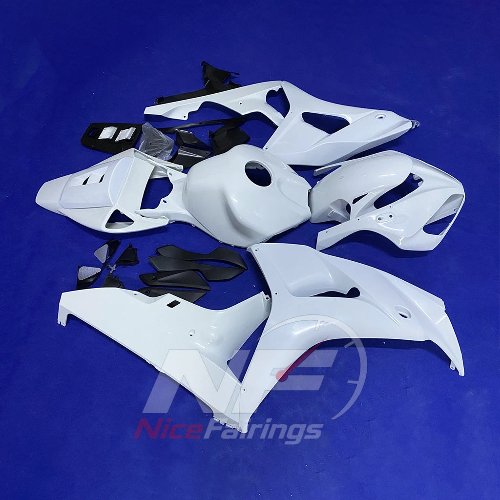 Custom-Painted White Injection-Molded Bodywork Set Fits 2006-2007 HONDA CBR1000RR | NiceFairings - side angle image