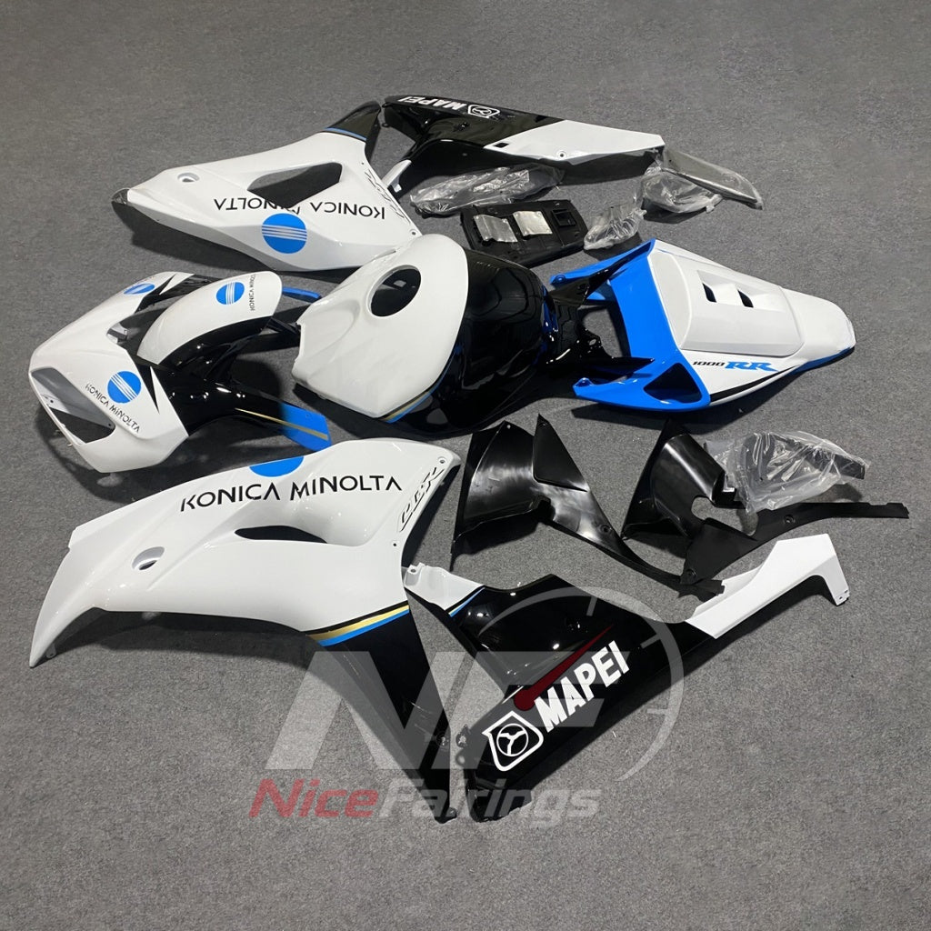Painted White Injection-Molded Fairing Set Fits HONDA CBR1000RR 2006-2007 | NiceFairings - front angle image