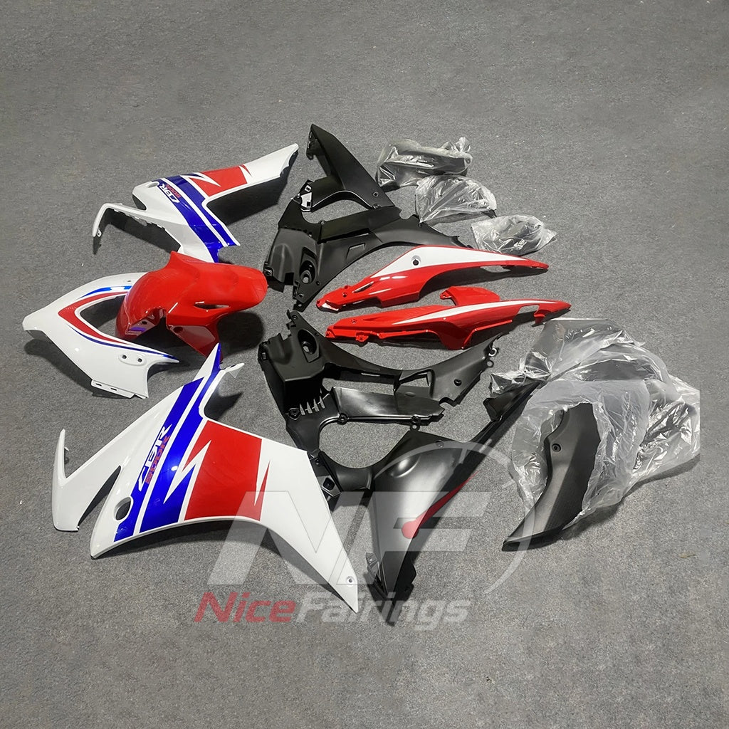 ABS Injection Fairing Kit Fits HONDA CBR500R 2013-2015 - Design 01 | NiceFairings - front angle image