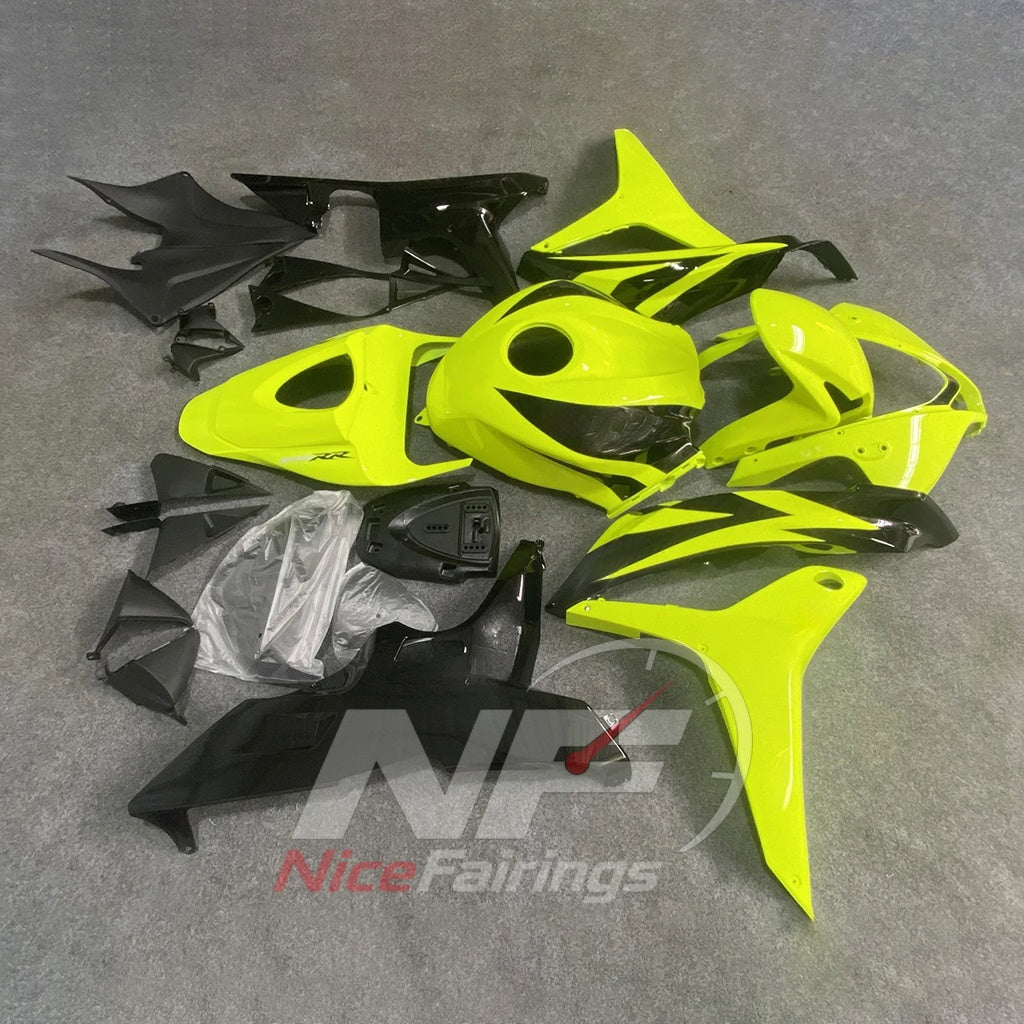 Custom-Painted Yellow Cowling Panel Set Fits Honda CBR600RR F5 2007-2008 | NiceFairings - front angle image