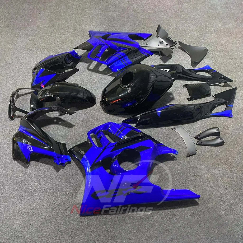 Fairing Kit Fits 1995-1996 HONDA CBR600 F3 - ABS Plastic - Blue Black | NiceFairings - side angle image