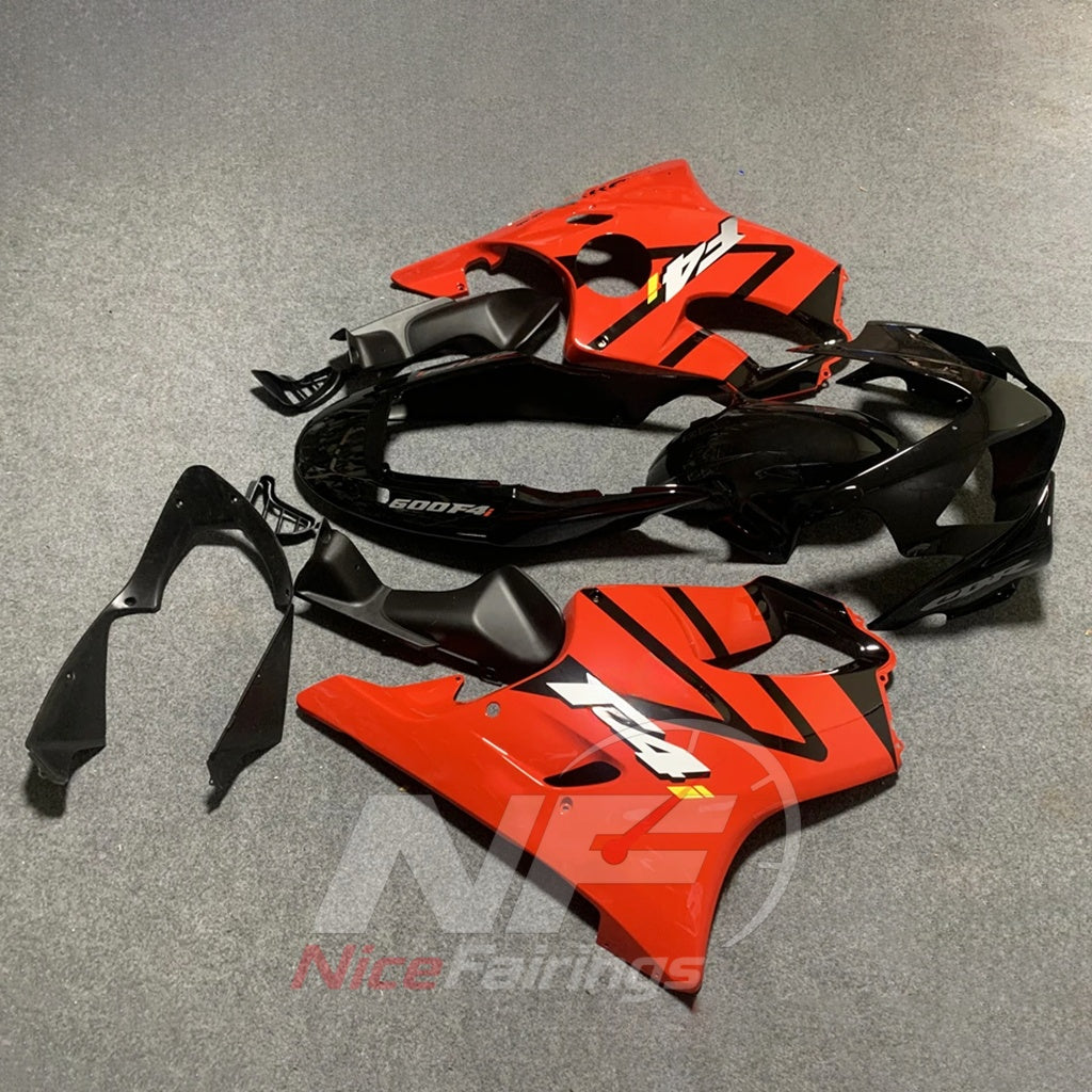 ABS Plastic Fairing Kit Fits 2004-2007 HONDA CBR600 F4i - ABS Plastic - Orange Black | NiceFairings - front angle image