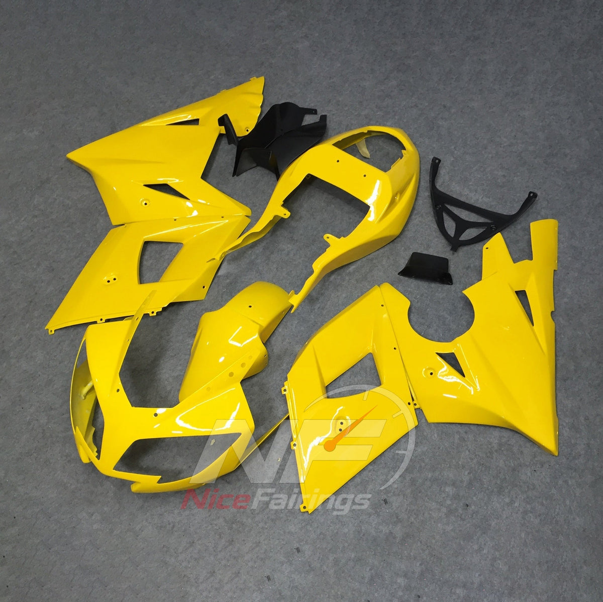 Fairing Kit Fits 2003-2005 TRIUMPH Daytona 600/650 - Handmade ABS Bodywork - Yellow | NiceFairings - front angle image