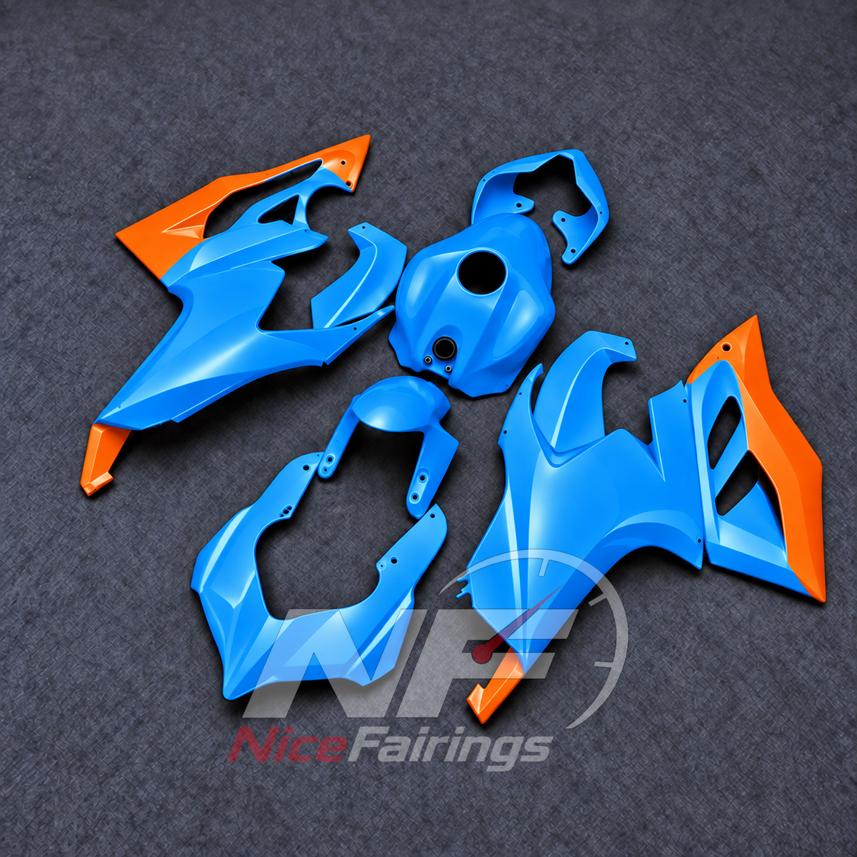 ABS Fairing Panel Kit Fits DUCATI Panigale V2 2020-2022 - Custom-Painted | NiceFairings - front angle image