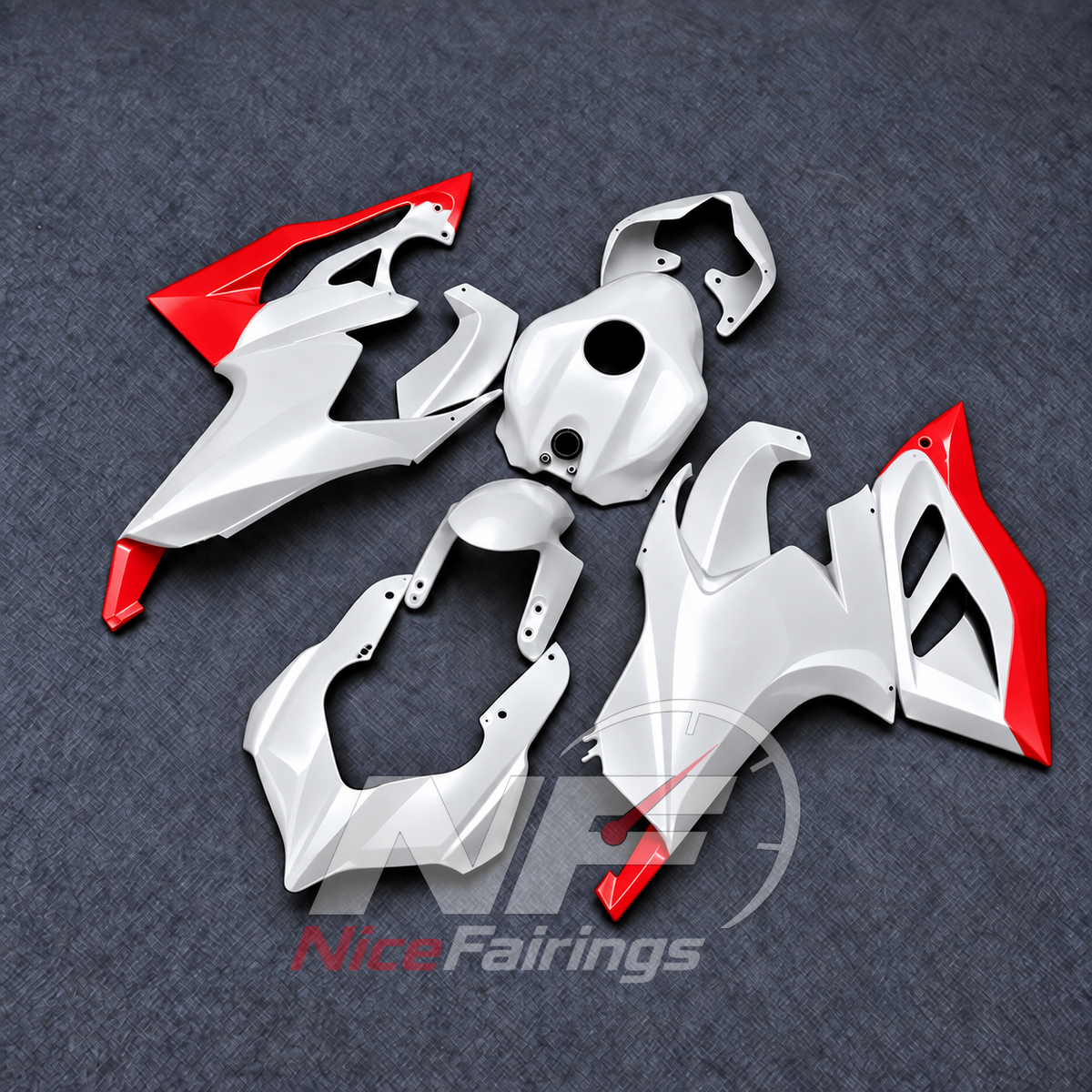 Injection-Molded Cowling Set Fits DUCATI Panigale V2 2020-2022 - Replacement | NiceFairings - front angle image