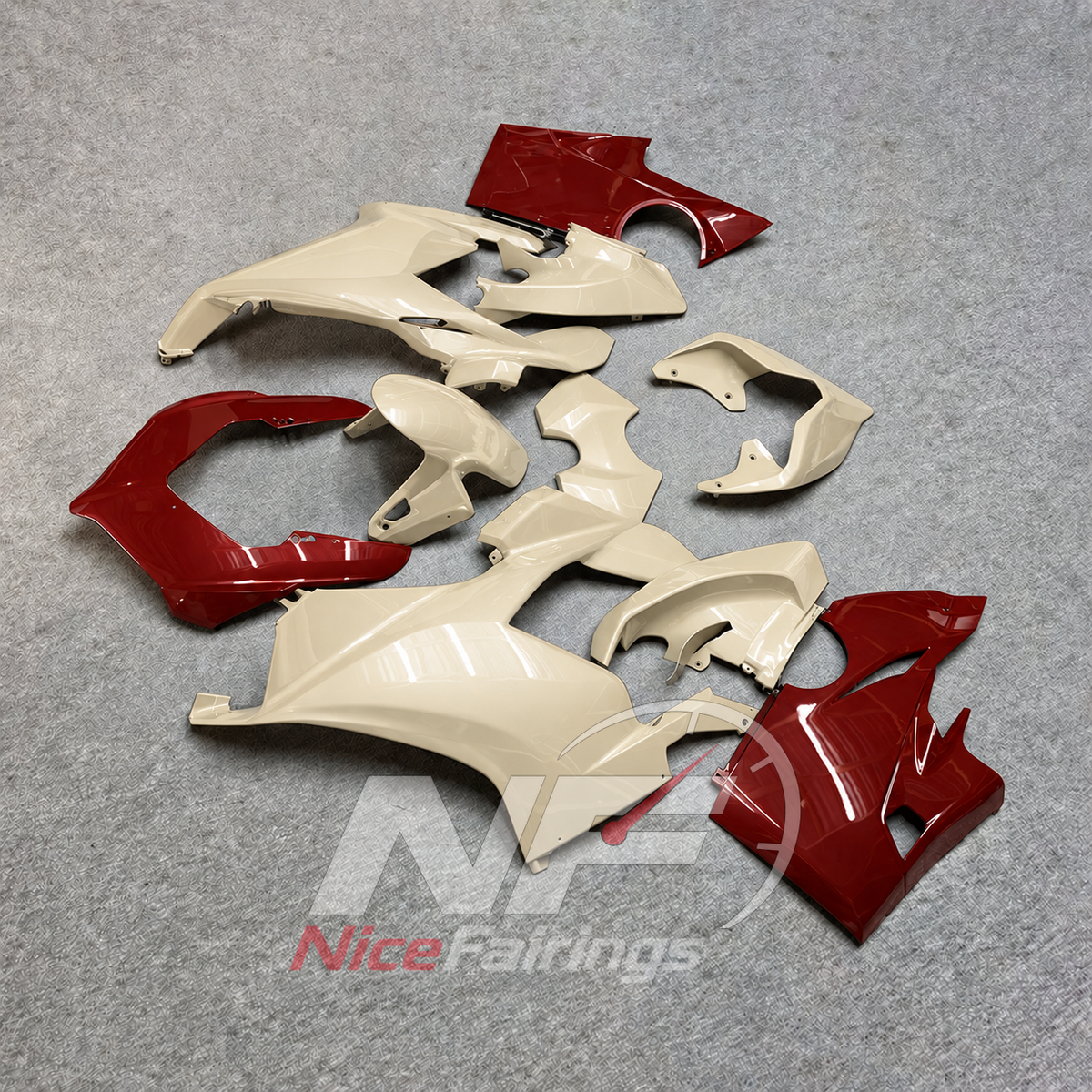 ABS Plastic Fairing Set Fits DUCATI Panigale V4 V4S 2018-2019 - Aftermarket | NiceFairings - side angle image