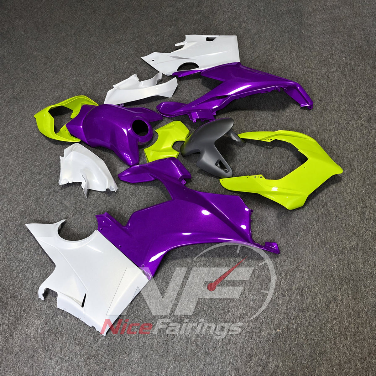 ABS Plastic Cowling Panel Set Fits DUCATI Panigale V4 V4S 2018-2019 - Aftermarket | NiceFairings - front angle image