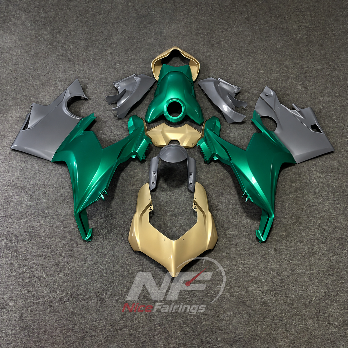 Injection-Molded Fairing Panel Kit Fits DUCATI Panigale V4 V4S 2018-2019 - Custom-Painted | NiceFairings - paint design NO.5 option image