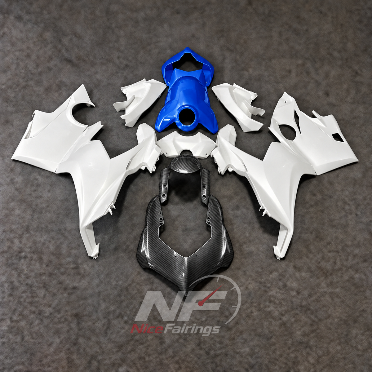 ABS Plastic Replacement Fairing Set Fits DUCATI Panigale V4 V4S 2018-2019 - Red Custom-Painted | NiceFairings - paint design NO.2 option image