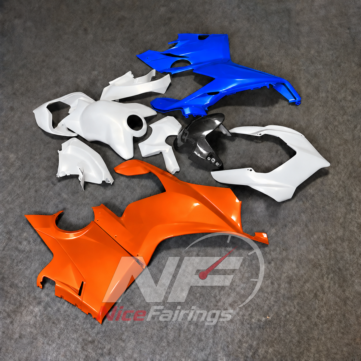ABS Plastic Full Bodywork Kit Fits DUCATI Panigale V4 V4S 2018-2019 - Custom-Painted | NiceFairings - front angle image
