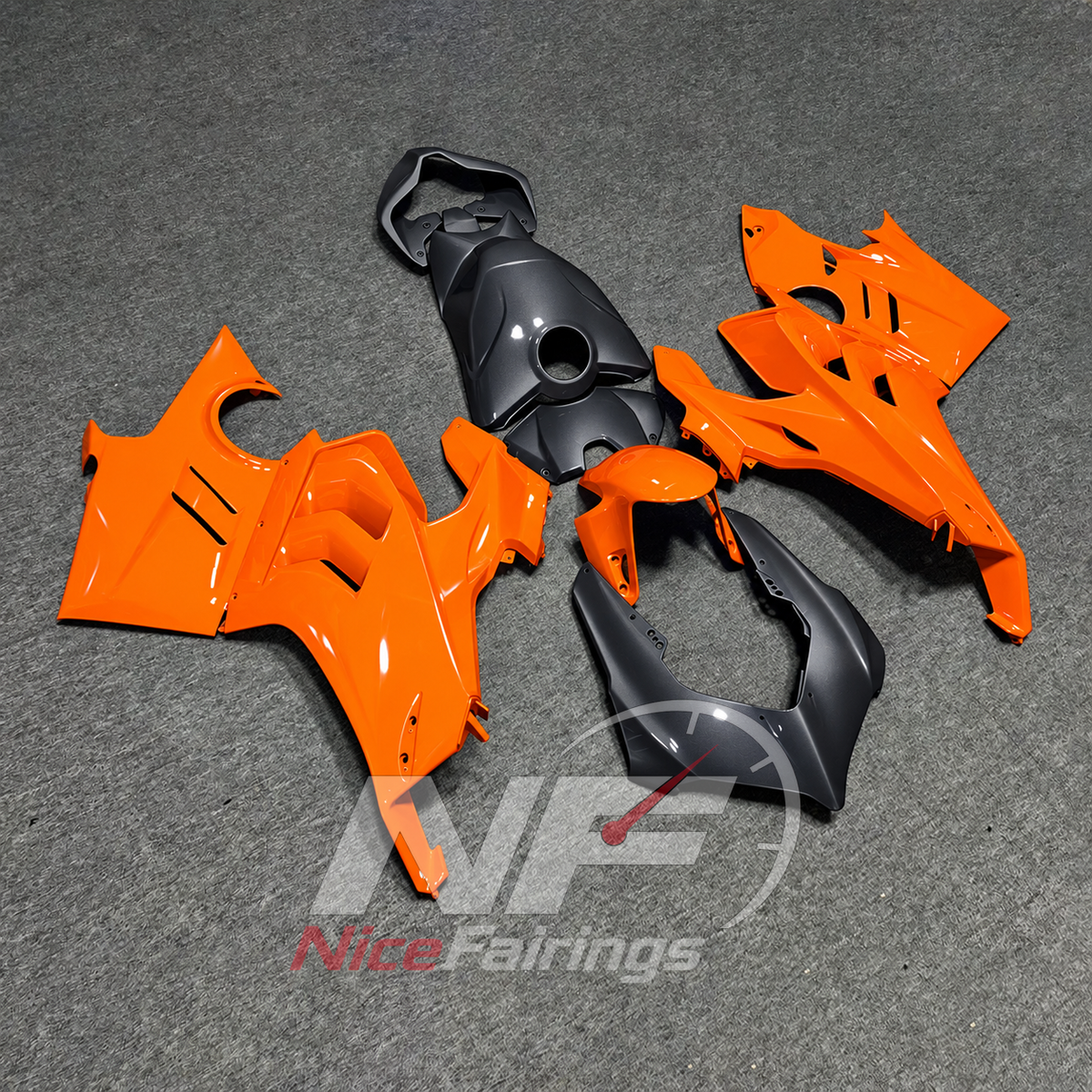 Pro-Series Orange ABS Fairing Panel Kit Fits DUCATI Panigale V4 V4S 2022-2024 | NiceFairings - front angle image