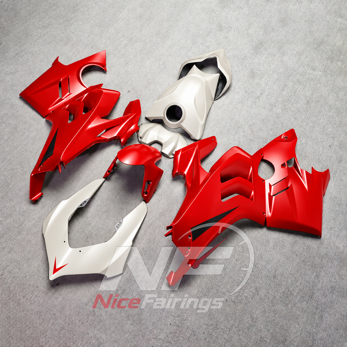 Ready-To-Install ABS Plastic Cowling Kit Fits 2022-2024 DUCATI Panigale V4 V4S - Factory Custom | NiceFairings - side angle image