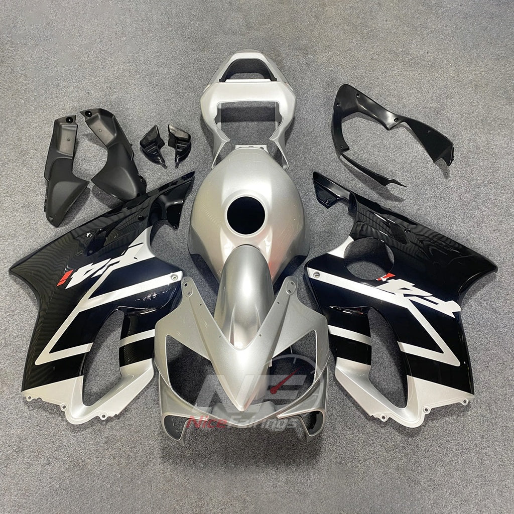 Aftermarket Fairing Kit Fits 2001-2003 HONDA CBR600 F4i - ABS Plastic - Silver Black White | NiceFairings - main product image