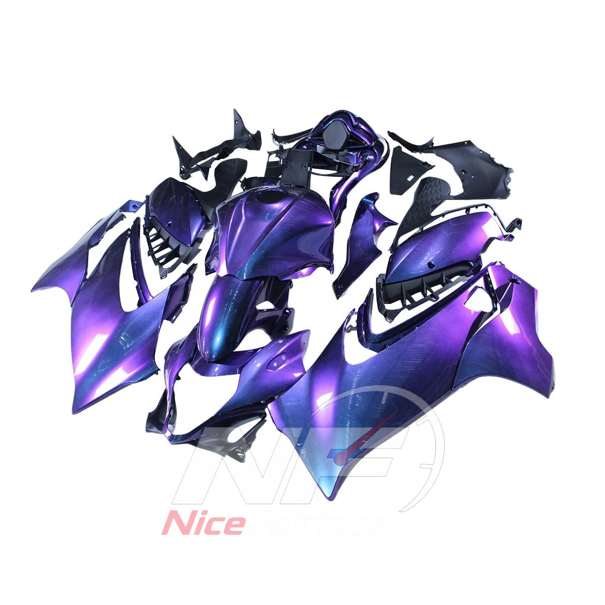 Fairing Kit Fits 2021-2024 SUZUKI GSX1300R Hayabusa - Layered Graphic ABS Injection | NiceFairings - side angle image