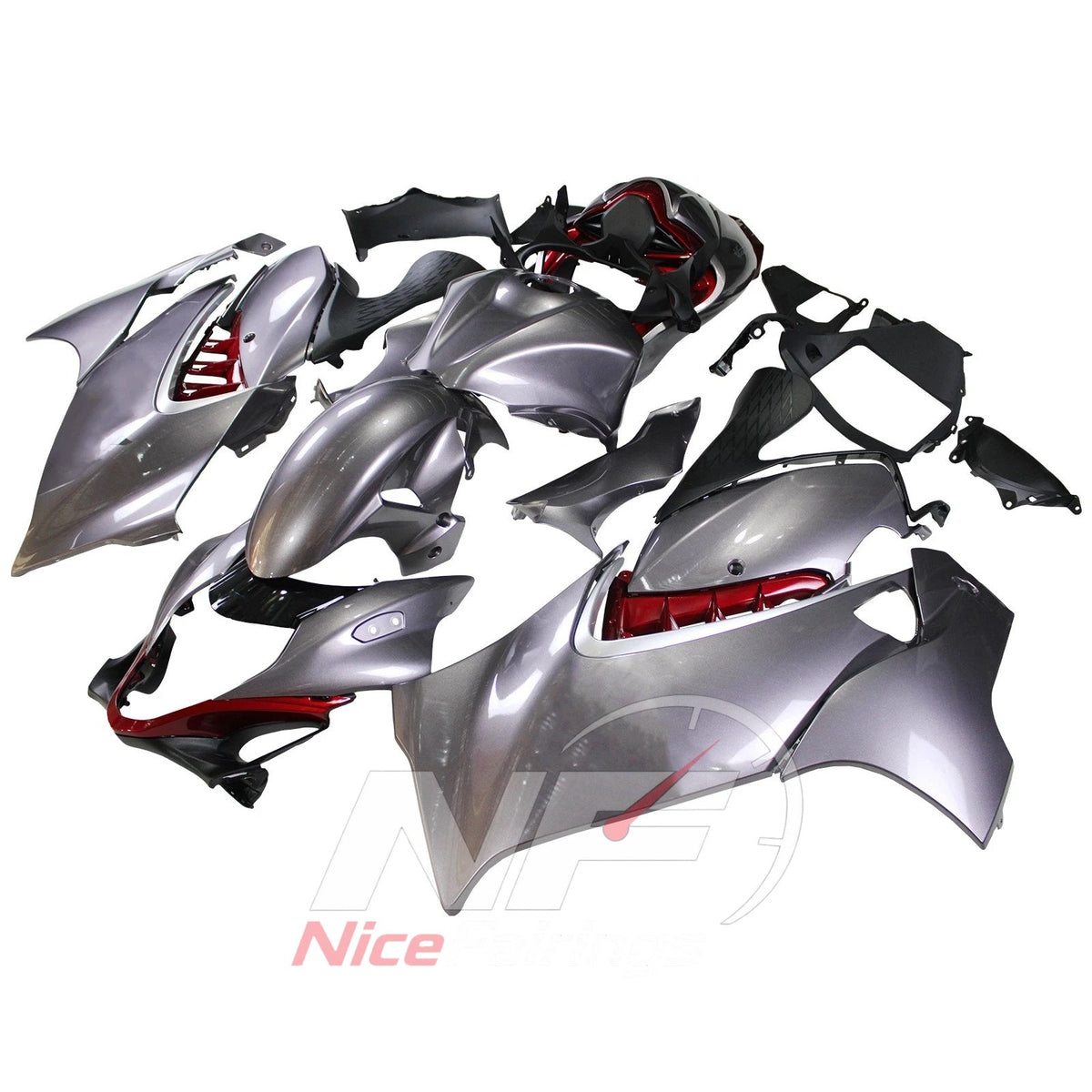 Fairing Kit Fits 2021-2024 SUZUKI GSX1300R Hayabusa - Edge Graphic Injection-Molded ABS | NiceFairings - front angle image