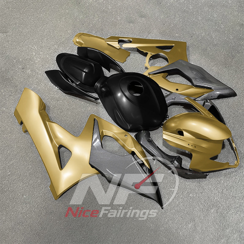 Replacement Gold ABS Motorcycle Fairings Compatible with SUZUKI GSX-R1000 K5 2005-2006 | NiceFairings - front angle image