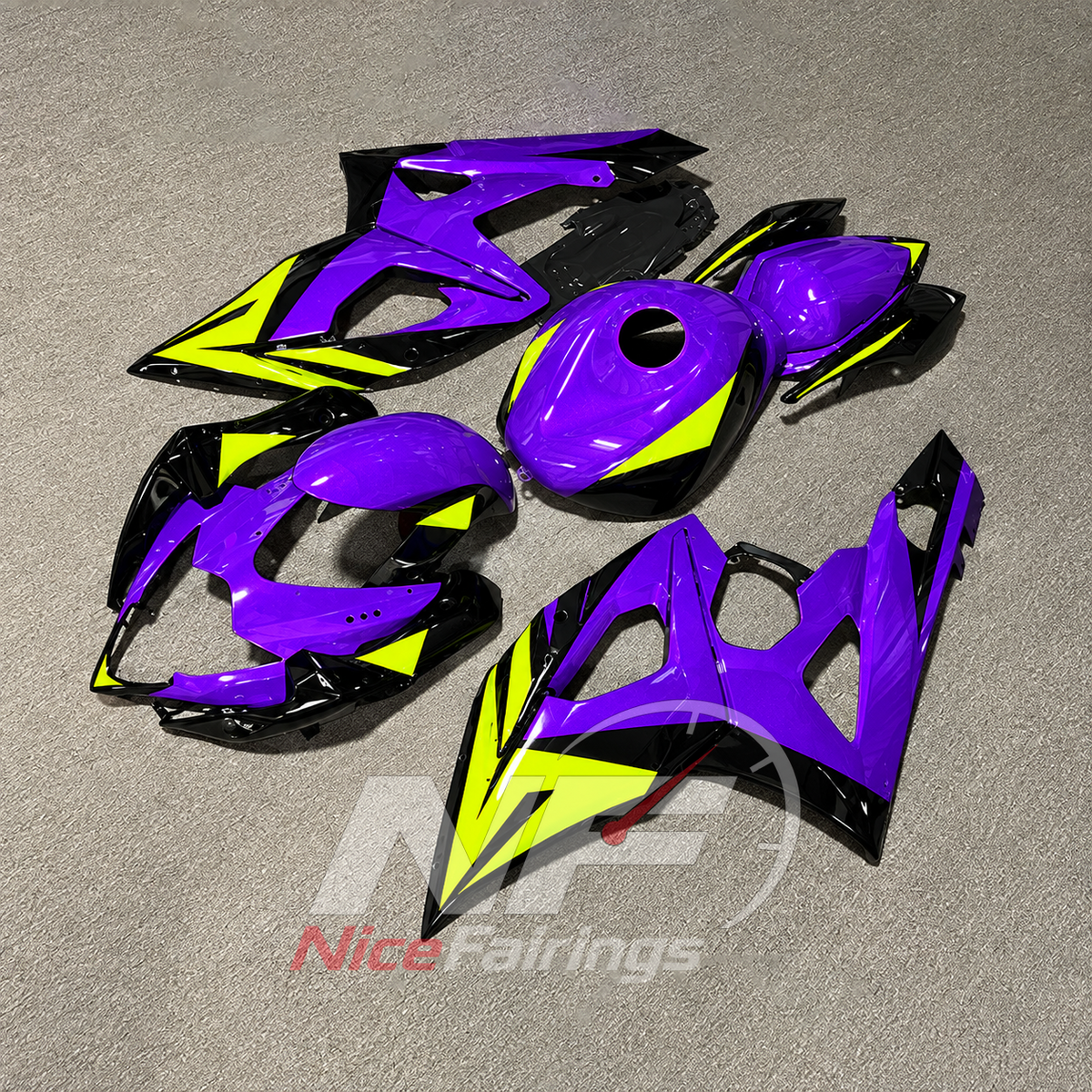 Premium Purple ABS Plastic Bodywork Kit Fits SUZUKI GSX-R1000 K5 2005-2006 | NiceFairings - front angle image