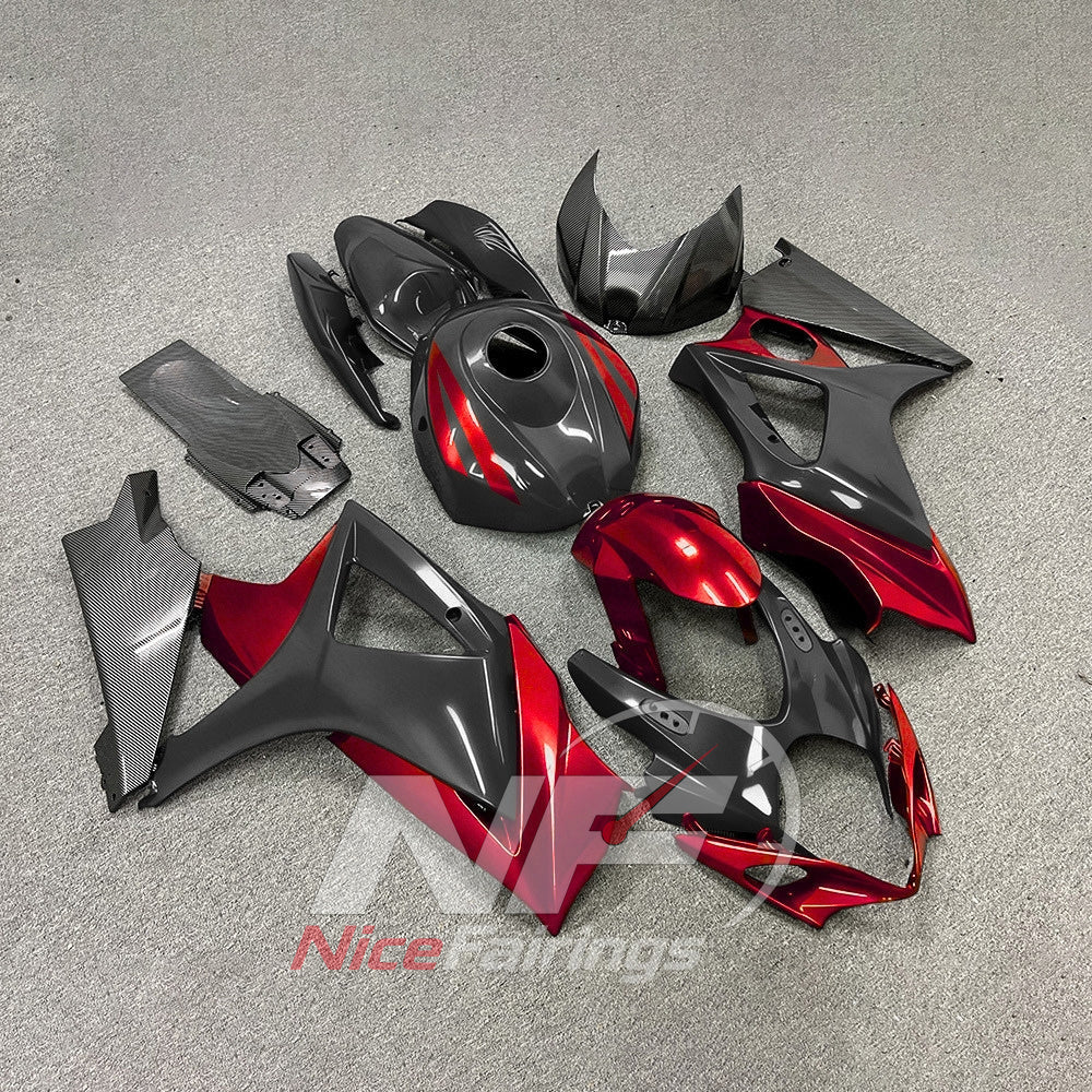 Replacement ABS Cowling Panel Kit Compatible with Suzuki GSX-R1000 2007-2008 | NiceFairings - side angle image