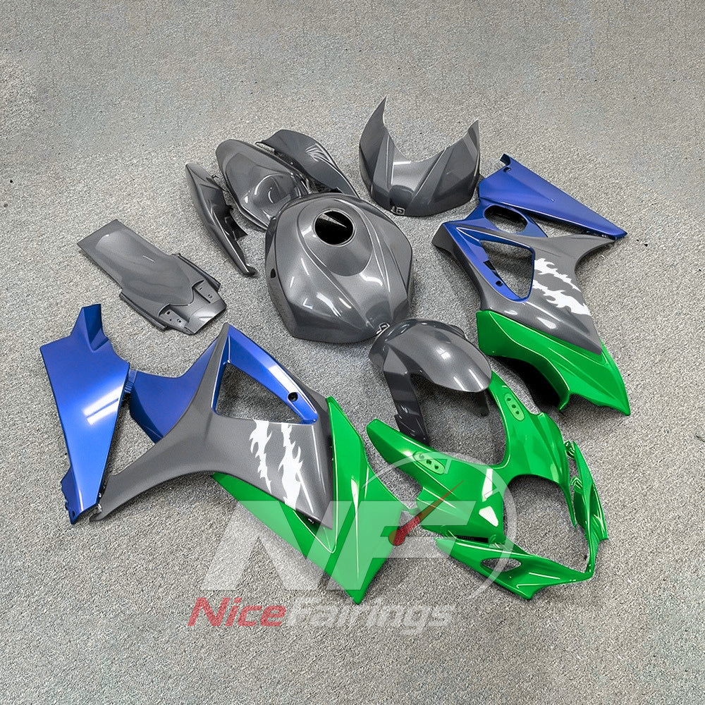 Replacement ABS Plastic Fairing Kit Compatible with Suzuki GSX-R1000 2007-2008 | NiceFairings - side angle image