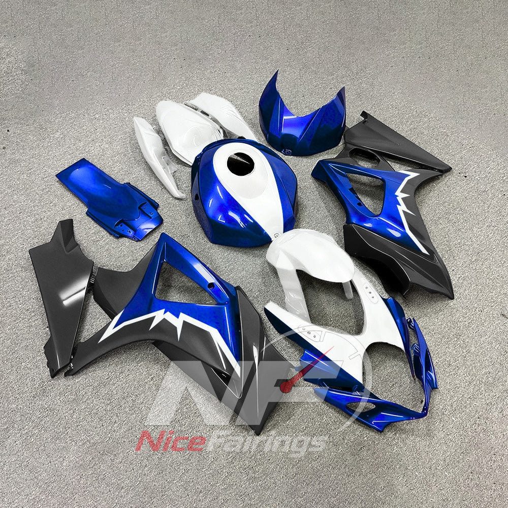 Replacement Injection-Molded Cowling Set Fits 2007-2008 Suzuki GSX-R1000 | NiceFairings - side angle image