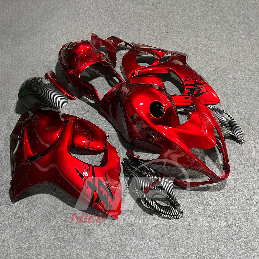 Motorcycle Fairing Kit Fits 2008-2020 SUZUKI GSX1300R Hayabusa - Dark Accent Graphic Injection-Molded ABS | NiceFairings - front angle image