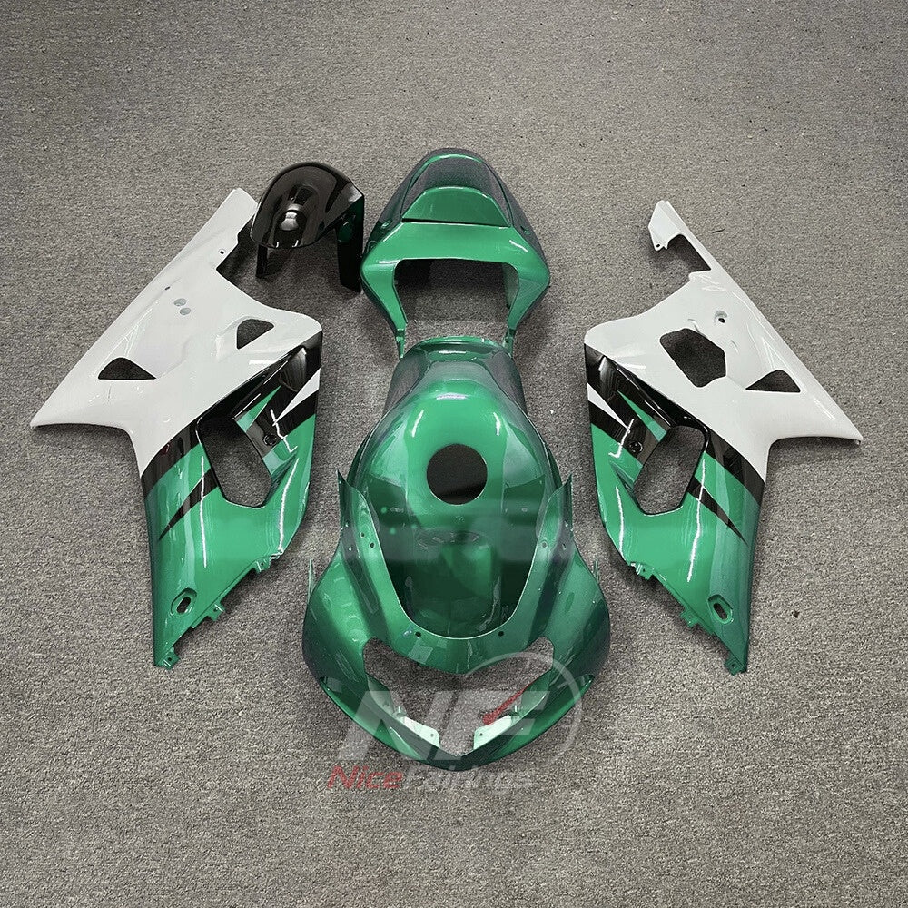 SUZUKI GSX-R600 GSX-R750 K1 2001-2003 - Green White Split Panels - paint design NO.8 option image