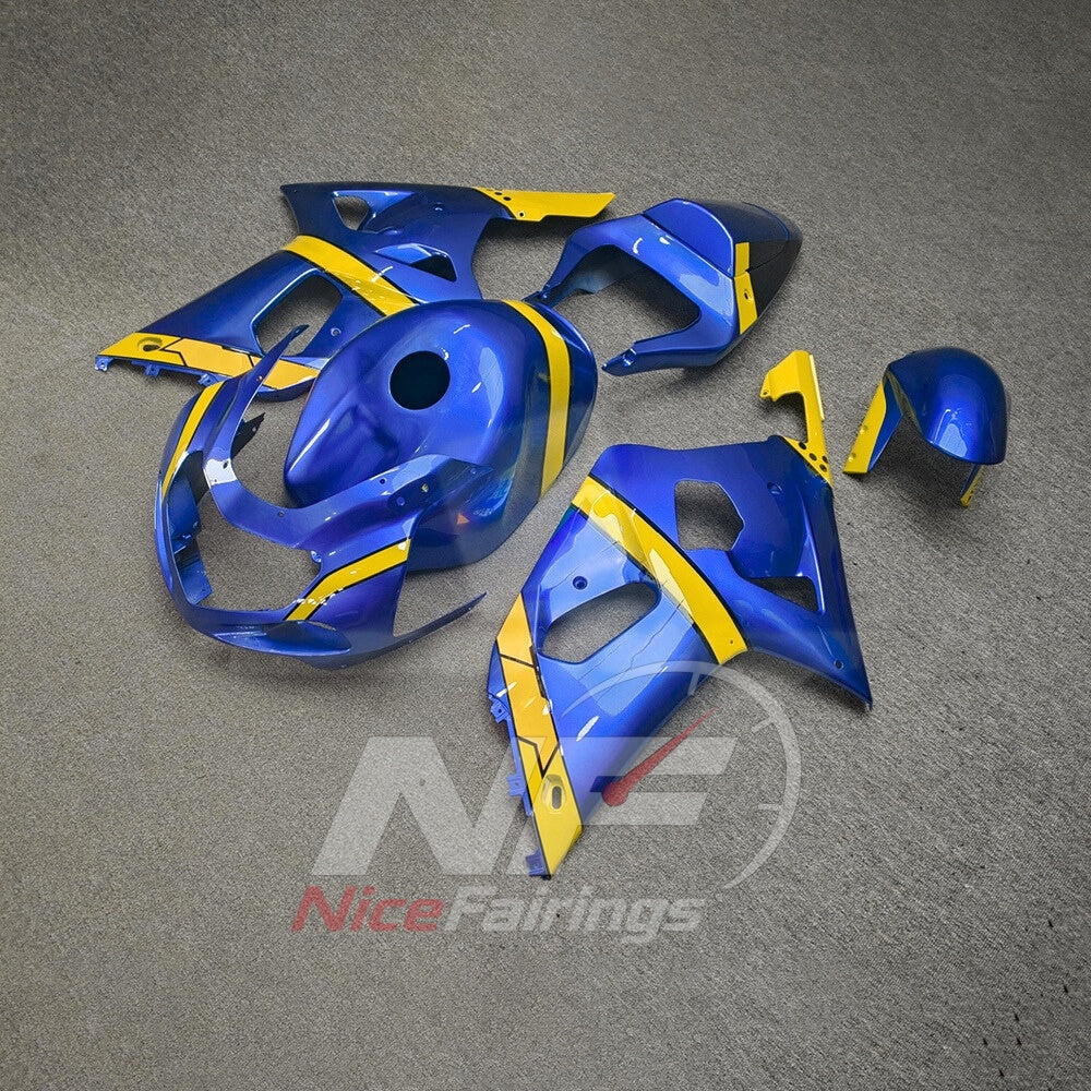 ABS Panel Set Fits SUZUKI GSX-R600 GSX-R750 K1 2001-2003 - Diagonal Stripe Design | NiceFairings - front angle image