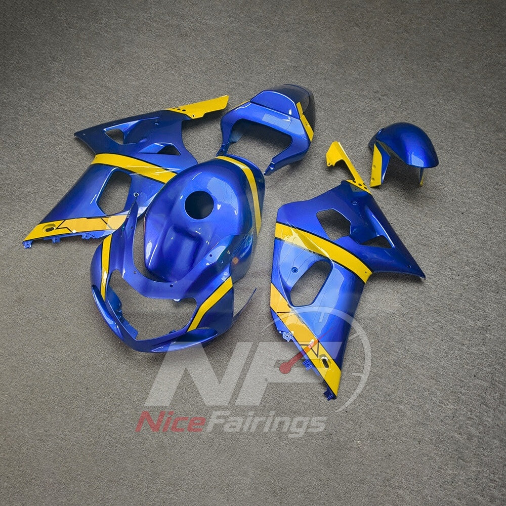 ABS Panel Set Fits SUZUKI GSX-R600 GSX-R750 K1 2001-2003 - Diagonal Stripe Design | NiceFairings - side angle image