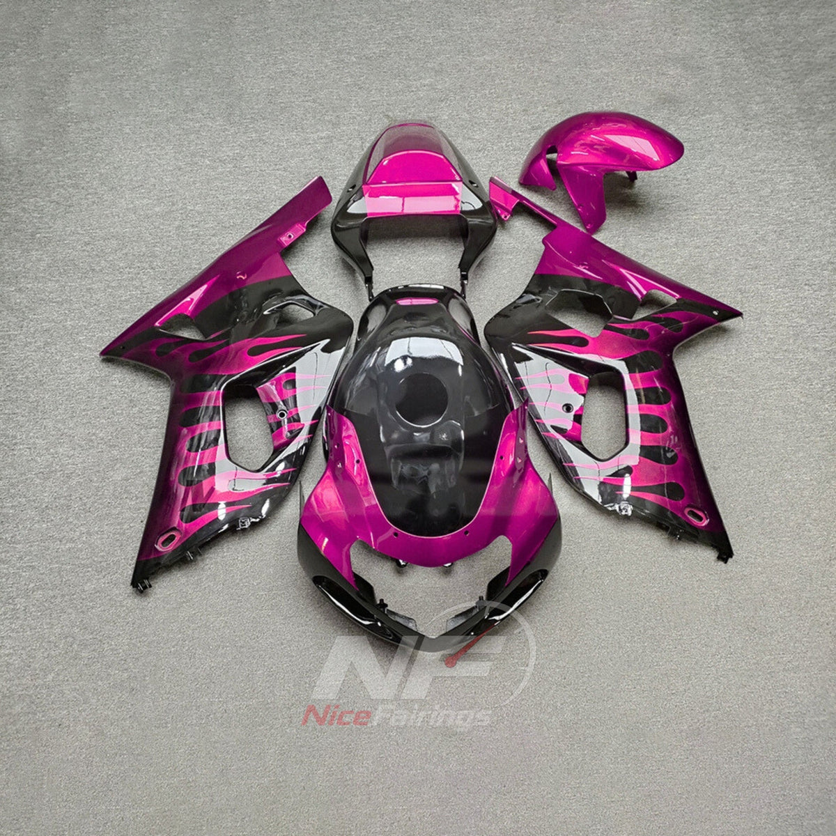 SUZUKI GSX-R600 GSX-R750 K1 2001-2003 - Pink Lettering Graphic - paint design NO.8 option image