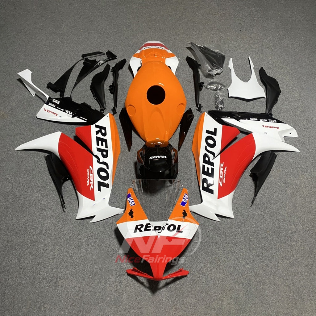 Red Sportbike Fairing Set Fits HONDA CBR1000RR 2012-2016 | NiceFairings - paint design NO.7 option image