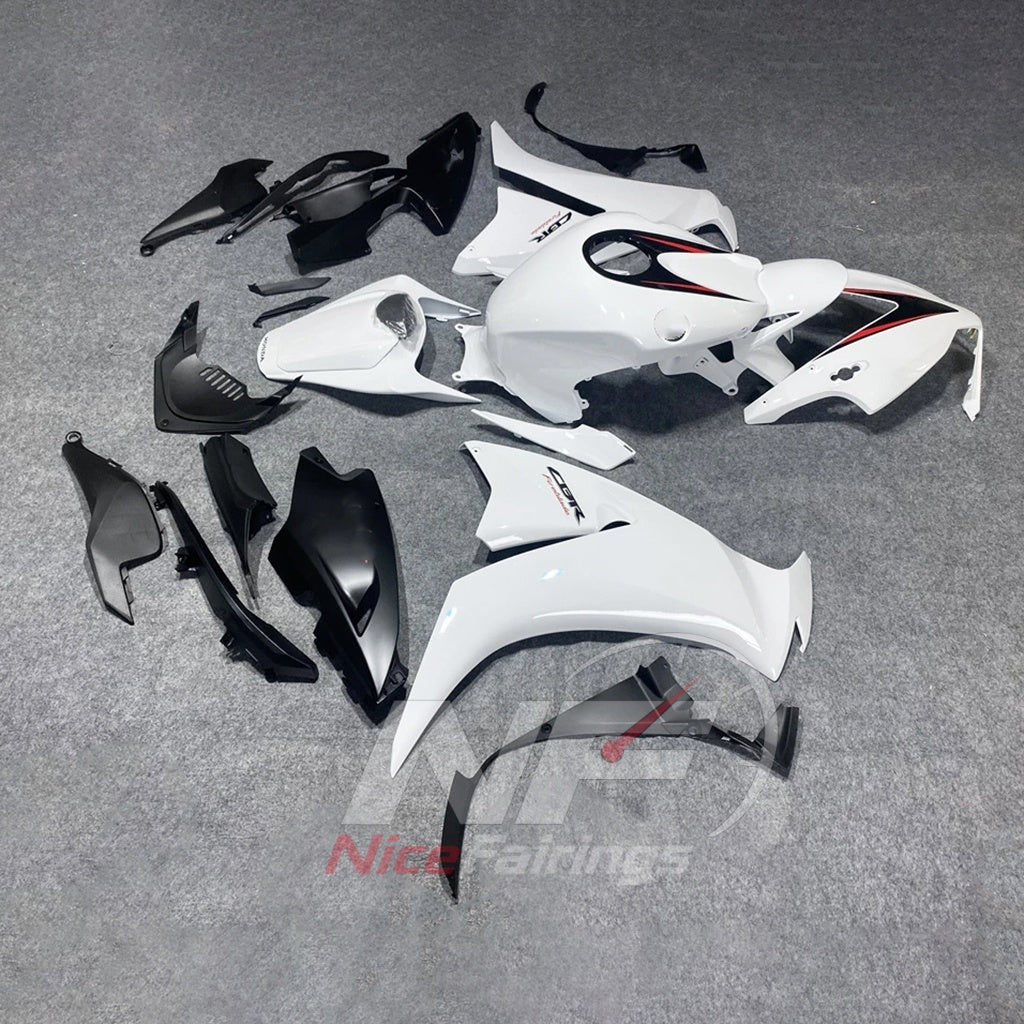 Painted White ABS Body Panel Kit Fits 2012-2016 HONDA CBR1000RR | NiceFairings - front angle image