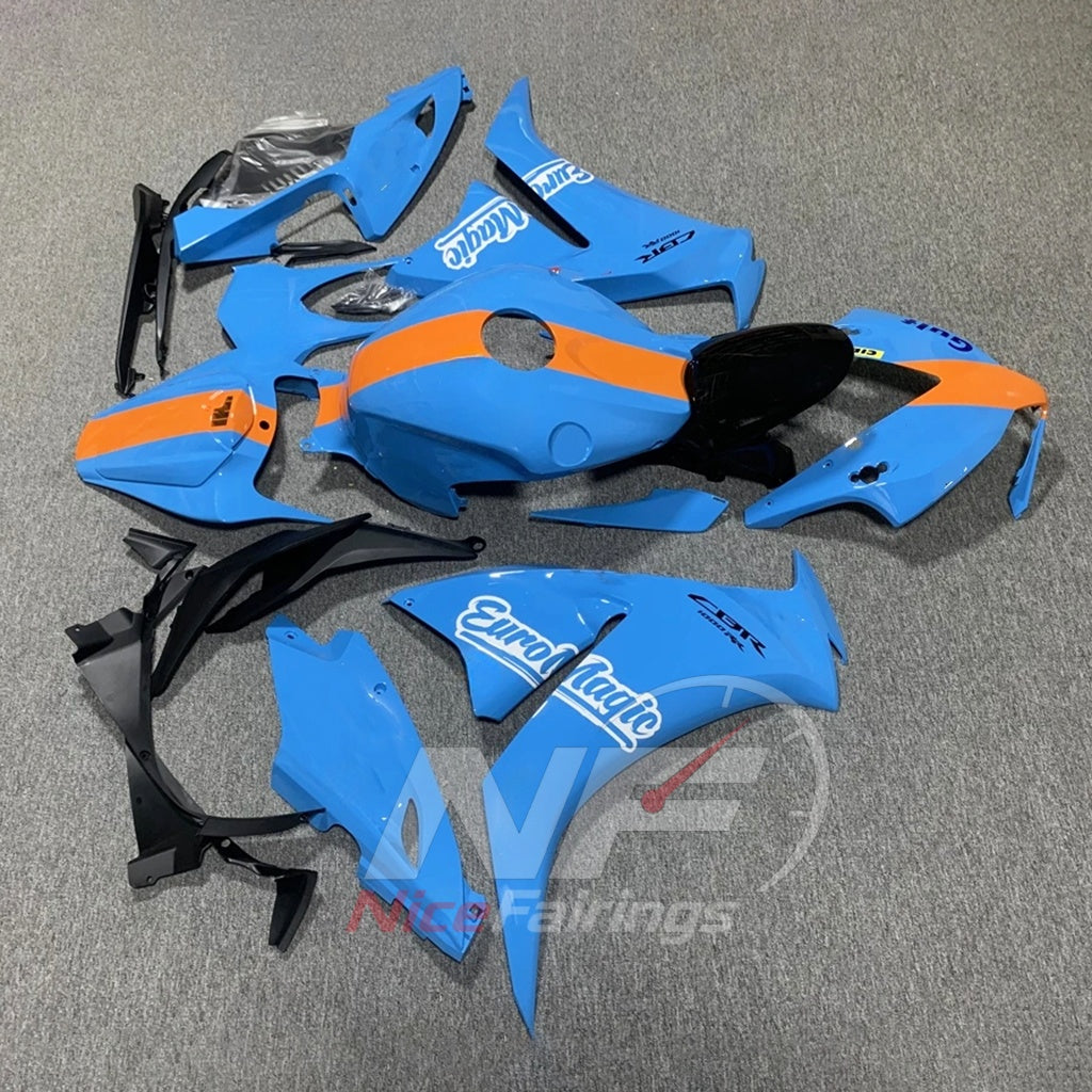 Custom-Painted Blue ABS Plastic Fairing Set Fits 2012-2016 HONDA CBR1000RR | NiceFairings - front angle image