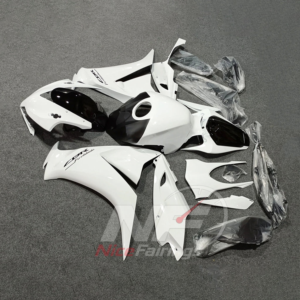 Painted White Injection-Molded Fairings Compatible with HONDA CBR1000RR 2012-2016 | NiceFairings - front angle image