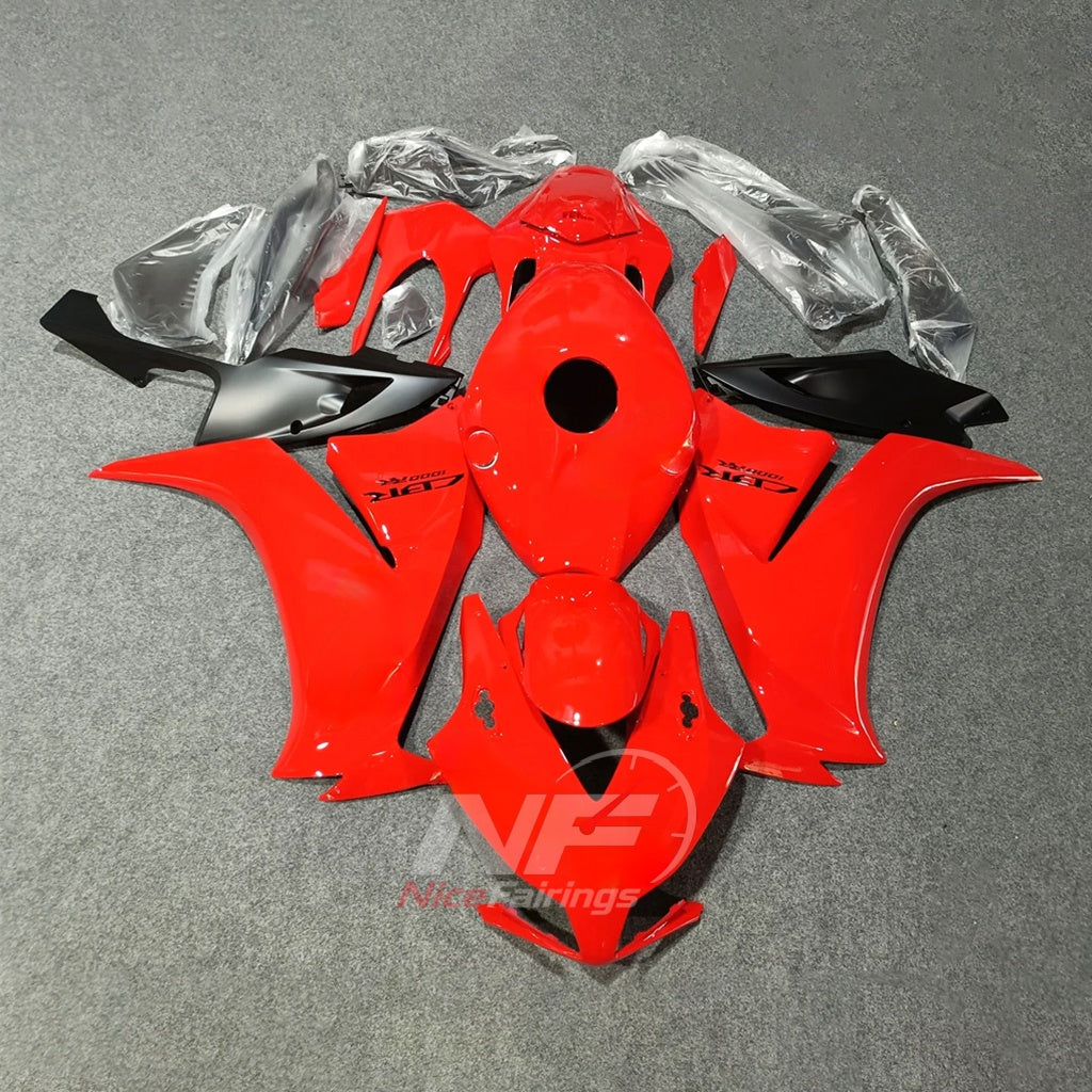 Painted White Injection-Molded Fairings Compatible with HONDA CBR1000RR 2012-2016 | NiceFairings - paint design NO.6 option image