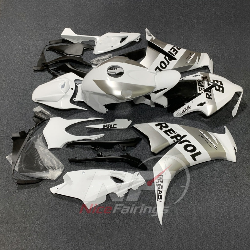 Custom-Painted White ABS Plastic Bodywork Kit Fits HONDA CBR1000RR 2012-2016 | NiceFairings - side angle image